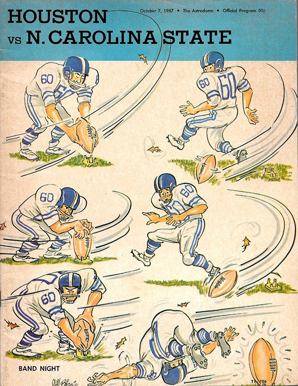 College Football Program: Houston Cougars vs. NC State Wolfpack (October 7, 1967)