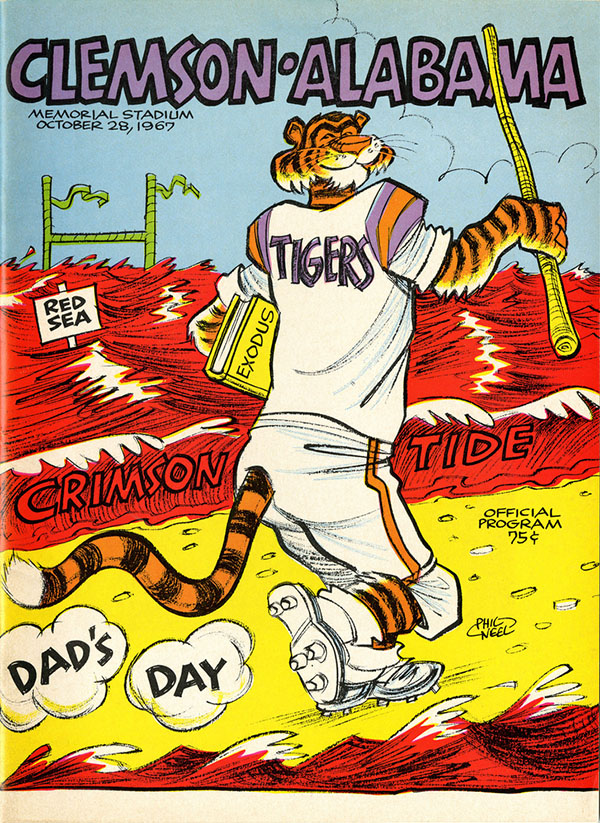 College Football Program: Clemson Tigers vs. Alabama Crimson Tide (October 28, 1967)