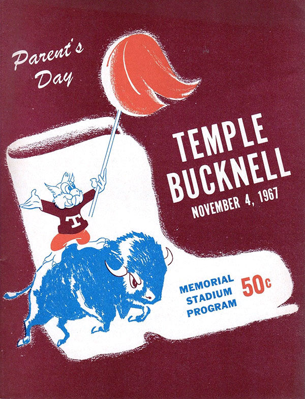 College Football Program: Bucknell Bison vs. Temple Owls (November 4, 1967)