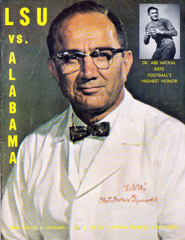 College Football Program: LSU Tigers vs. Alabama Crimson Tide (November 11, 1967)