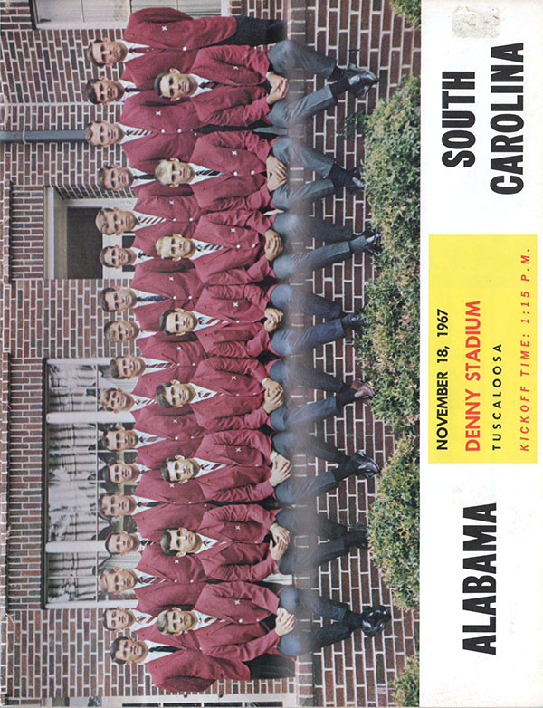 College Football Program: Alabama Crimson Tide vs. South Carolina Gamecocks (November 18, 1967)