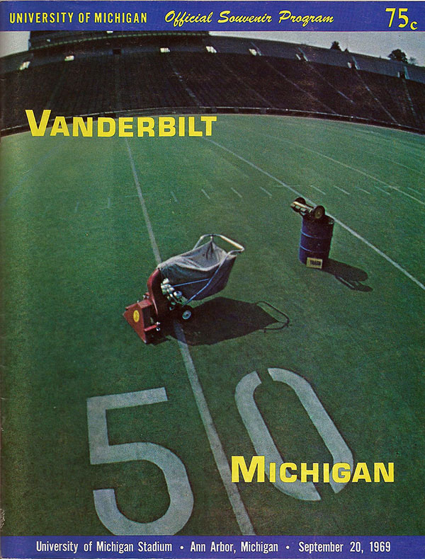 College Football Program: Michigan Wolverines vs. Vanderbilt Commodores (September 20, 1969)