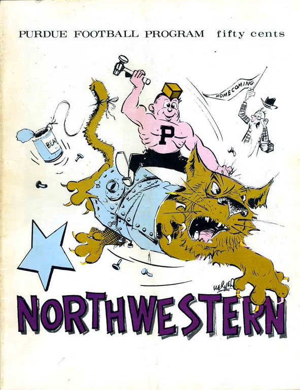 College Football Program: Purdue Boilermakers vs. Northwestern Wildcats (October 25, 1969)