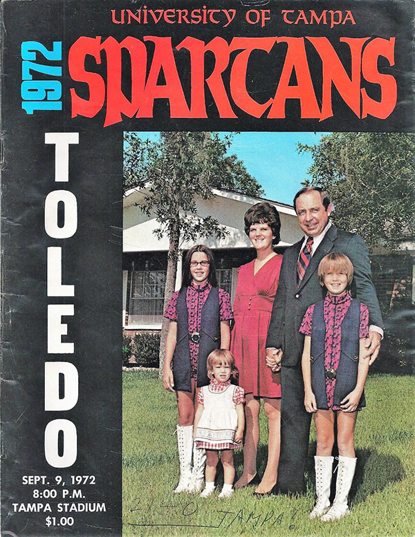 College Football Program: Tampa Spartans vs. Toledo Rockets (September 9, 1972)