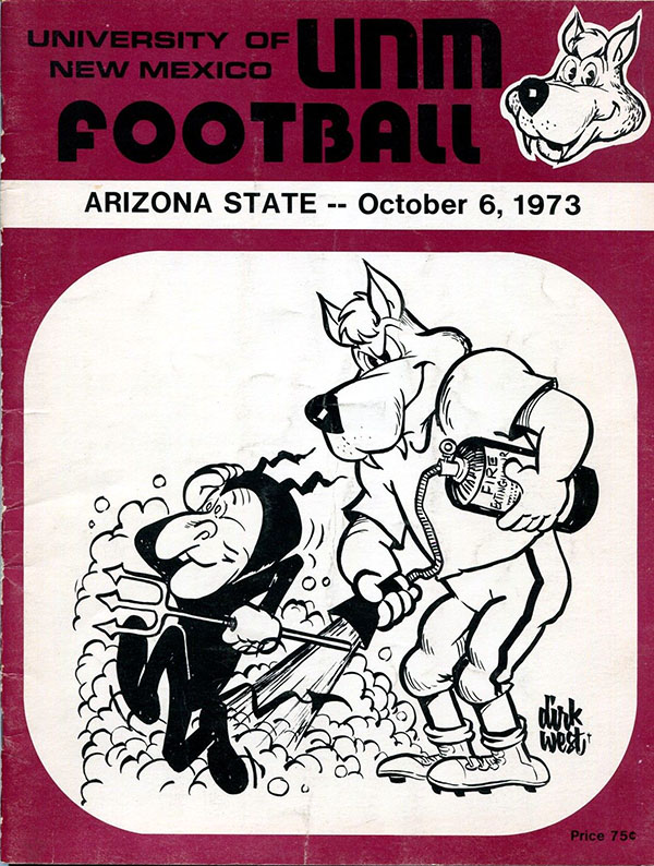 College Football Program: New Mexico Lobos vs. Arizona State Sun Devils (October 6, 1973)