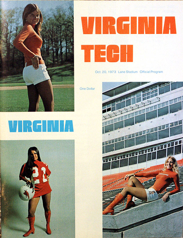 College Football Program: Virginia Tech Gobblers vs. Virginia Cavaliers (October 20, 1973)
