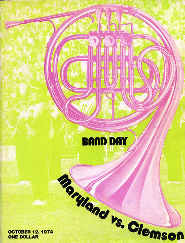 College Football Program: Maryland Terrapins vs. Clemson Tigers (October 12, 1974)