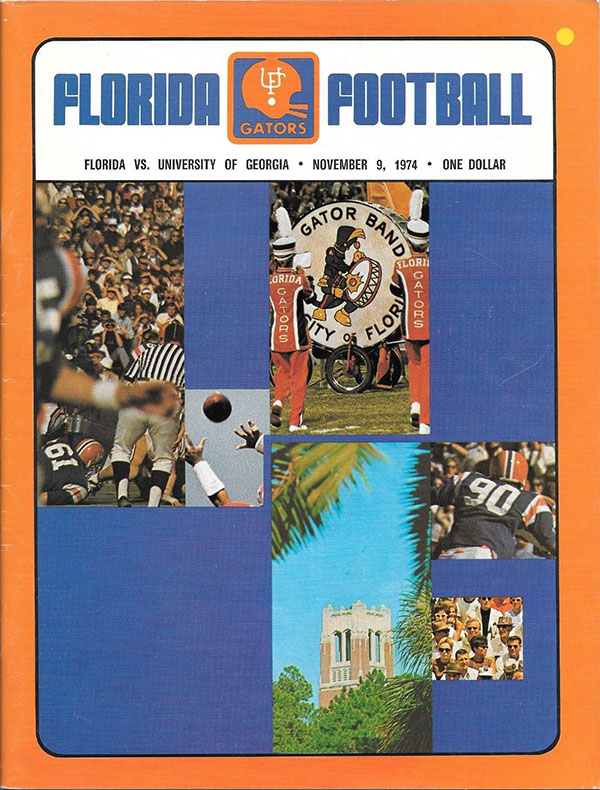 College Football Program: Florida Gators vs. Georgia Bulldogs (November 9, 1974)