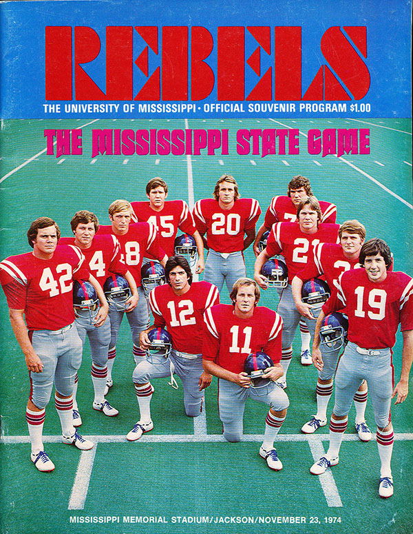 College Football Program: Ole Miss Rebels vs. Mississippi State Bulldogs (November 23, 1974)