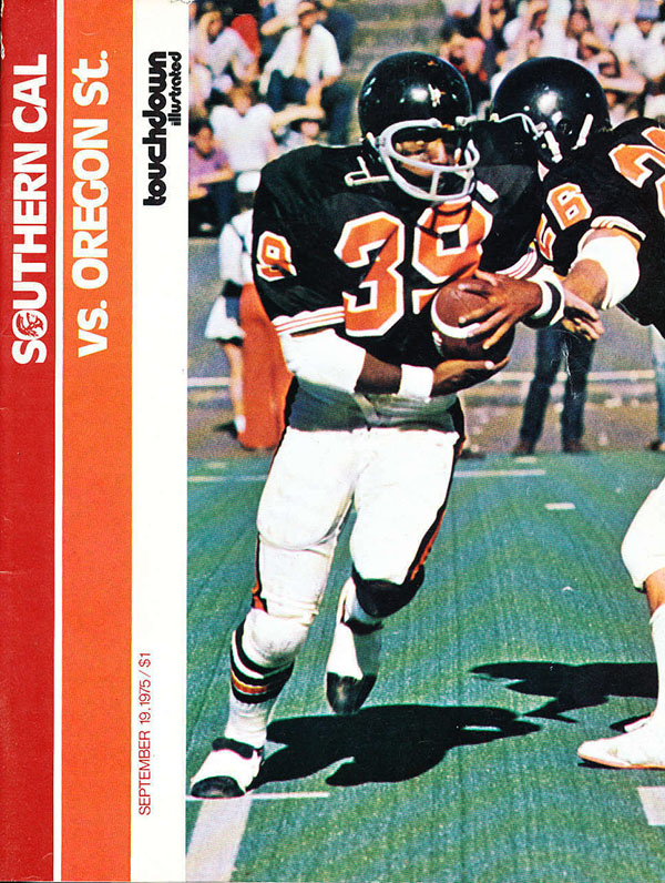 College Football Program: USC Trojans vs. Oregon State Beavers (September 19, 1975)