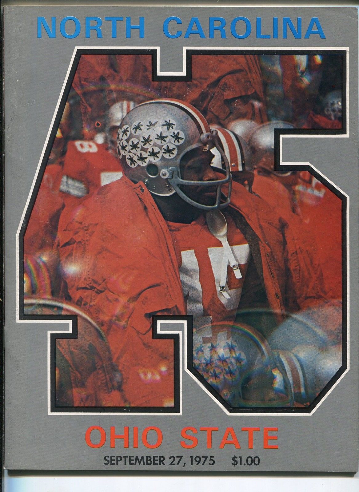 College Football Program: Ohio State Buckeyes vs. North Carolina Tar Heels (September 27, 1975)
