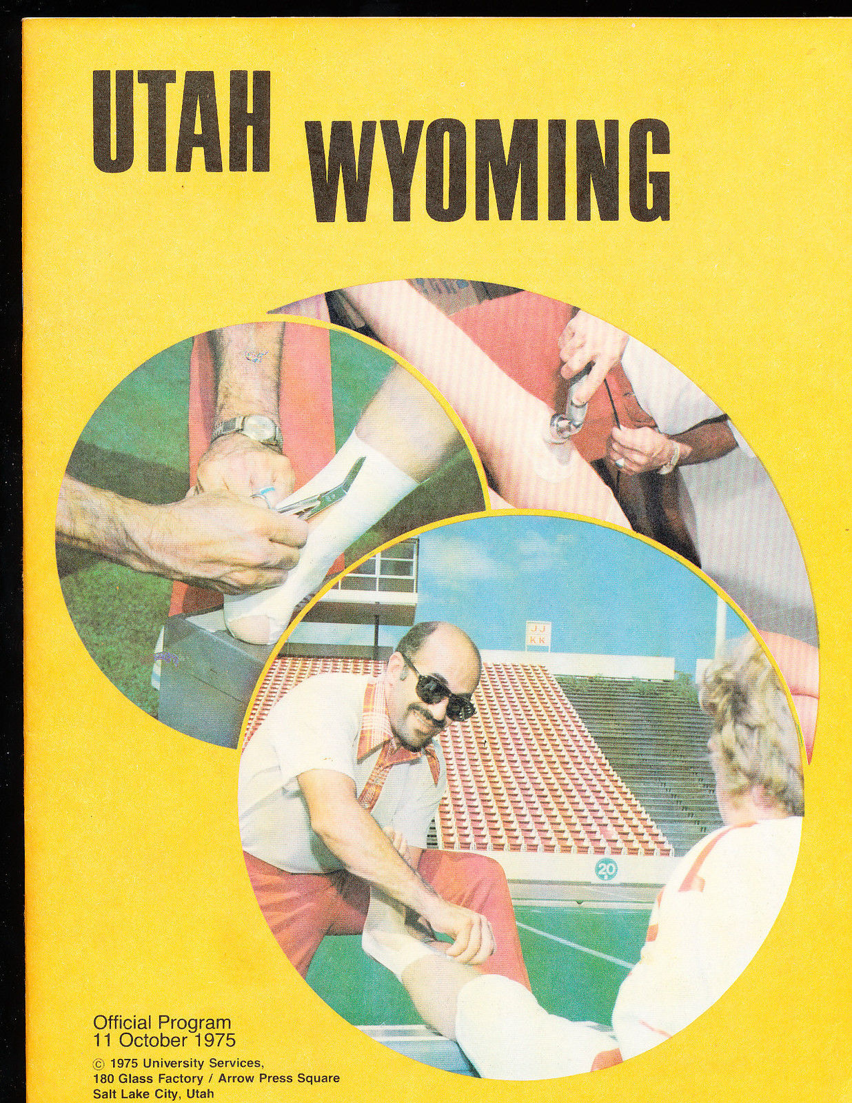 College Football Program: Utah Utes vs. Wyoming Cowboys (October 11, 1975)