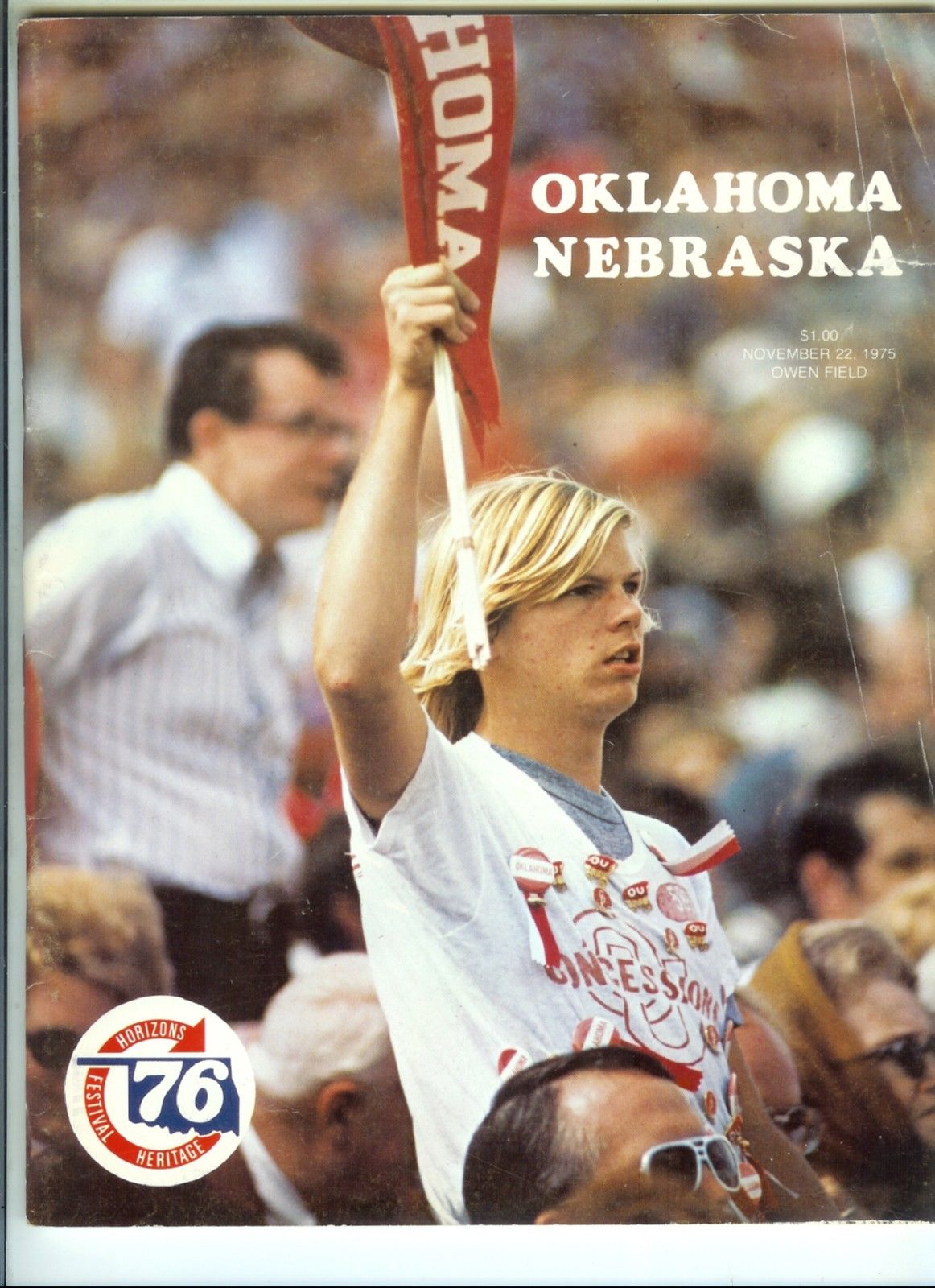 College Football Program: Oklahoma Sooners vs. Nebraska Cornhuskers (November 22, 1975)