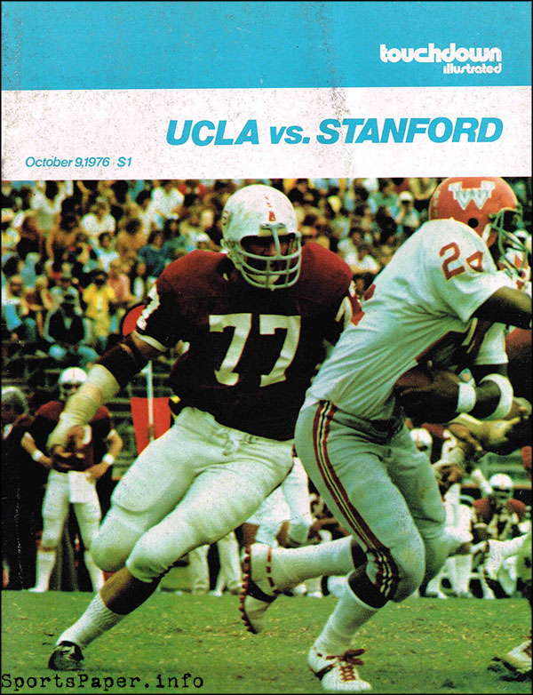 College Football Program: UCLA Bruins vs. Stanford Cardinals (October 9, 1976)