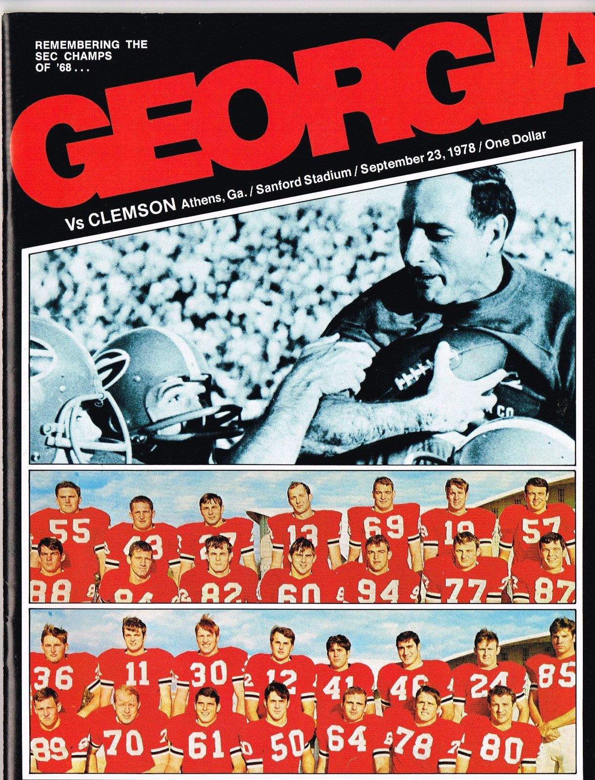 College Football Program: Georgia Bulldogs vs. Clemson Tigers (September 23, 1978)