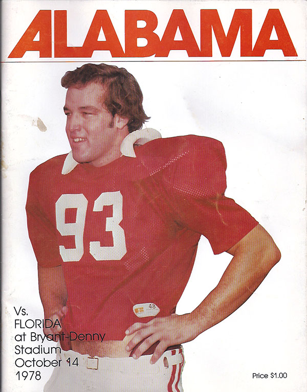 College Football Program: Alabama Crimson Tide vs. Florida Gators (October 14, 1978)