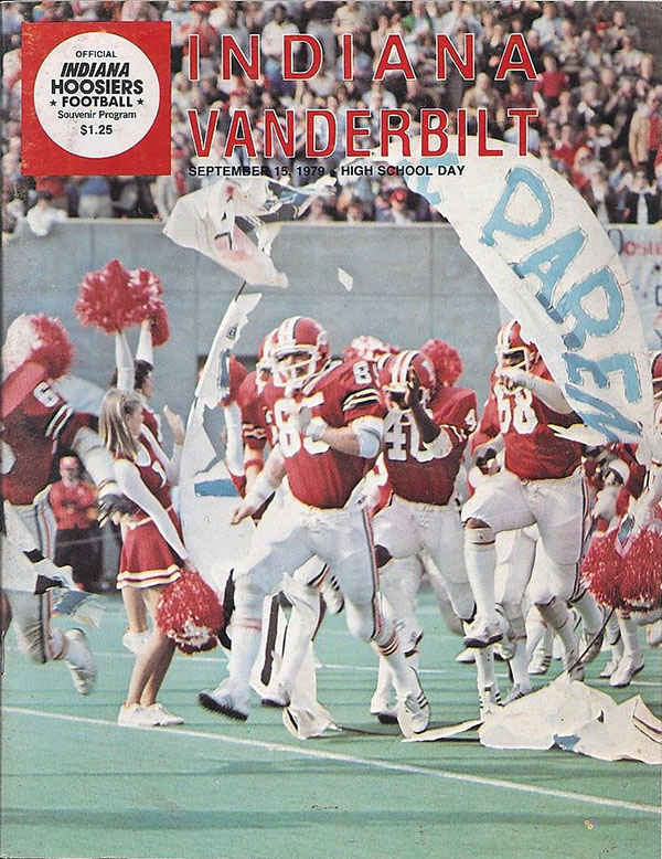 College Football Program: Indiana Hoosiers vs. Vanderbilt Commodores (September 15, 1979)