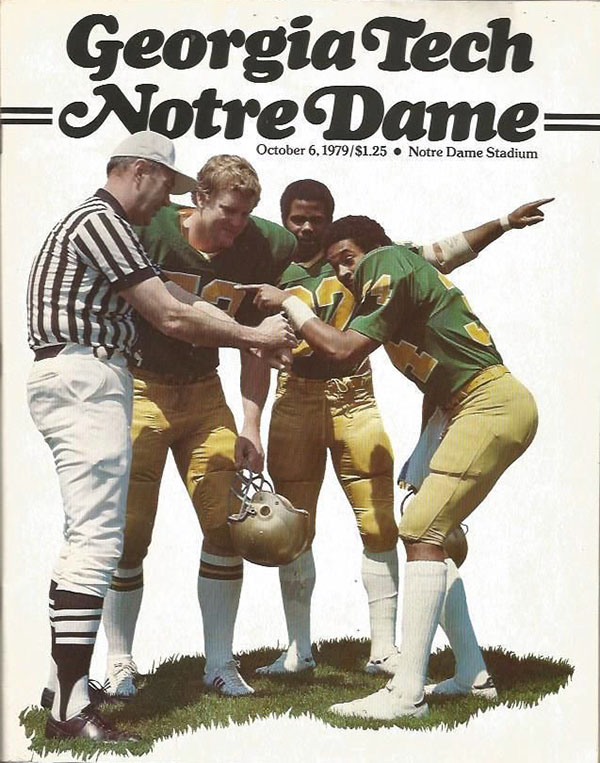 College Football Program: Notre Dame Fighting Irish vs. Georgia Tech Yellow Jackets (October 6, 1979)
