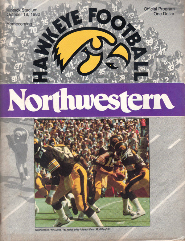 College Football Program: Iowa Hawkeyes vs. Northwestern Wildcats (October 18, 1980)