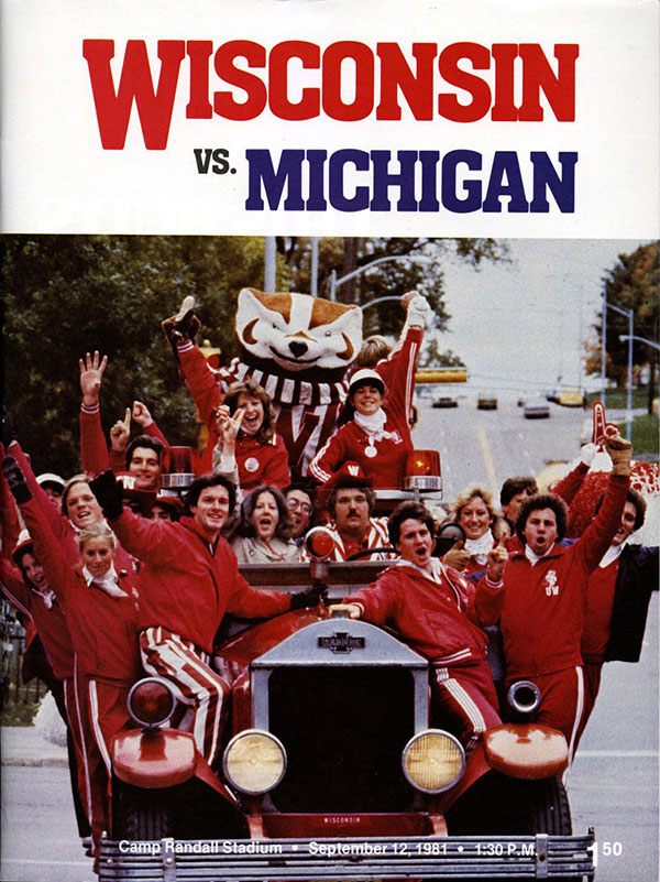 College Football Program: Wisconsin Badgers vs. Michigan Wolverines (September 12, 1981)
