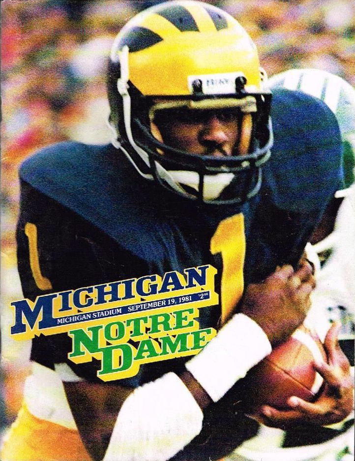 College Football Program: Michigan Wolverines vs. Notre Dame Fighting Irish (September 19, 1981)