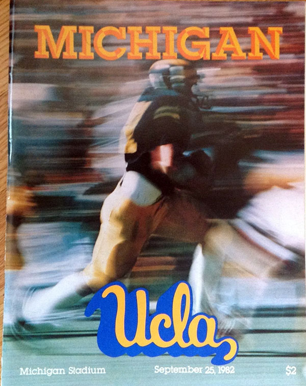 College Football Program: Michigan Wolverines vs. UCLA Bruins (September 25, 1982)