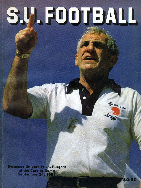 College Football Program: Syracuse Orangemen vs. Rutgers Scarlet Knights (September 24, 1983)
