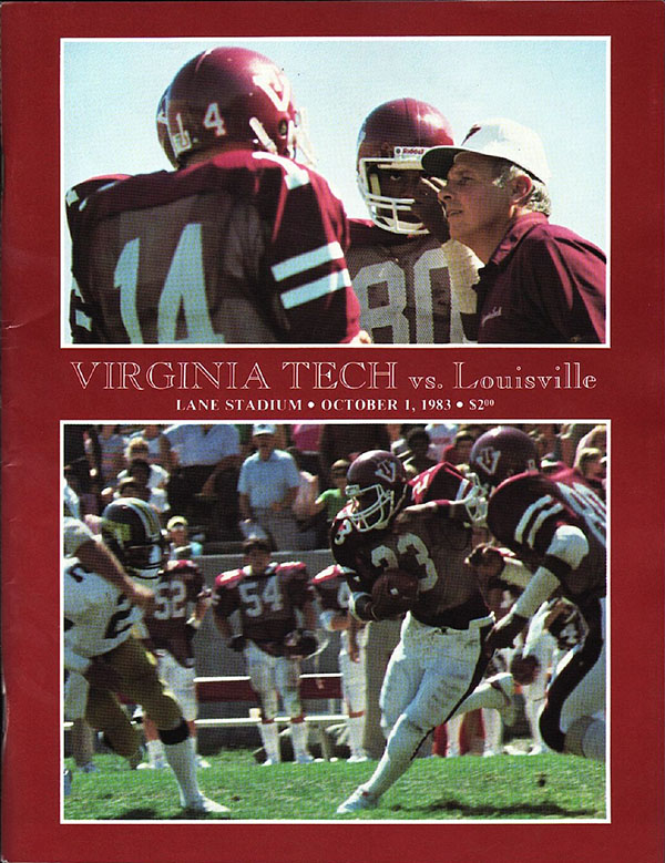 College Football Program: Virginia Tech Hokies vs. Louisville Cardinals (October 1, 1983)