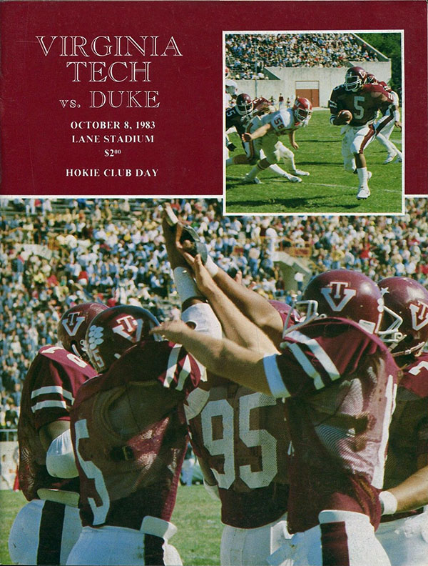 College Football Program: Virginia Tech Hokies vs. Duke Blue Devils (October 8, 1983)