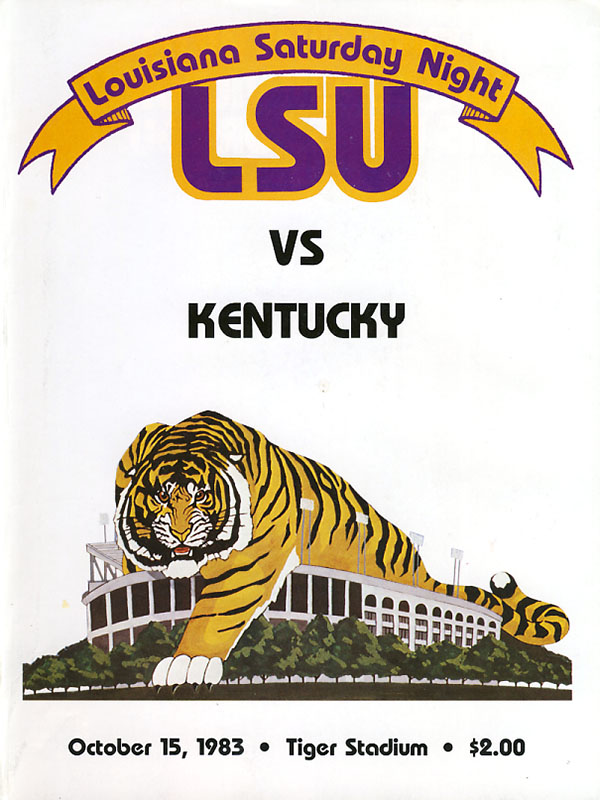 College Football Program: LSU Tigers vs. Kentucky Wildcats (October 15, 1983)