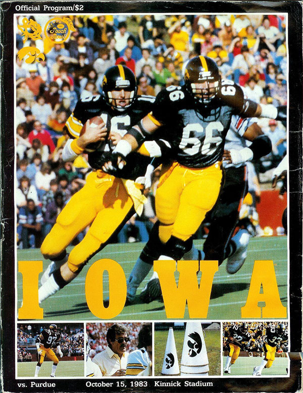 College Football Program: Iowa Hawkeyes vs. Purdue Boilermakers (October 15, 1983)