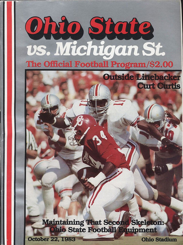 College Football Program: Ohio State Buckeyes vs. Michigan State Spartans (October 22, 1983)