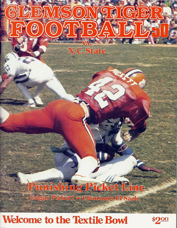 College Football Program: Clemson Tigers vs. NC State Wolfpack (October 22, 1983)