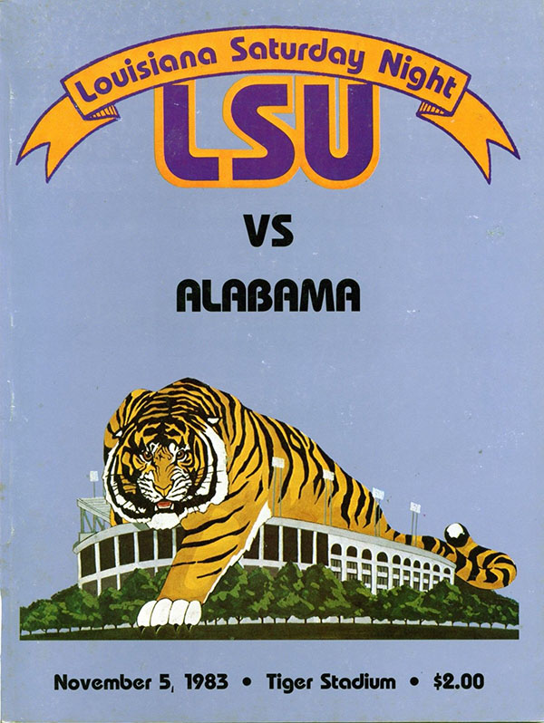 College Football Program: LSU Tigers vs. Alabama Crimson Tide (November 5, 1983)