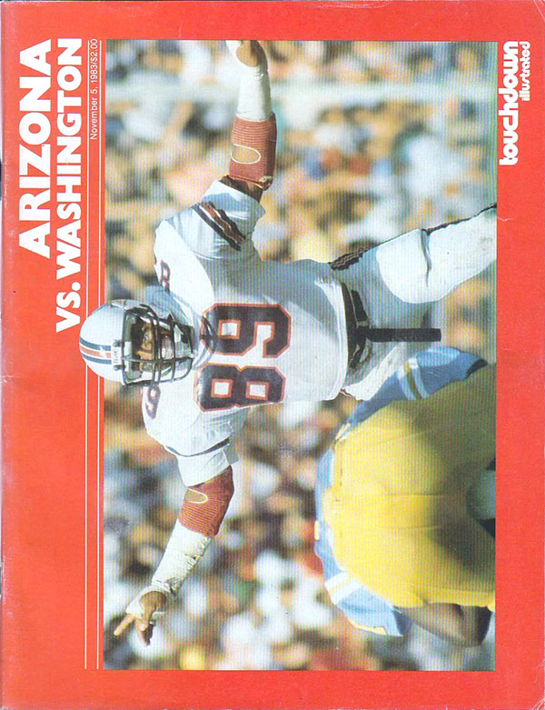 College Football Program: Arizona Wildcats vs. Washington Huskies (November 5, 1983)