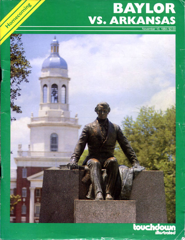 College Football Program: Baylor Bears vs. Arkansas Razorbacks (November 10, 1984)
