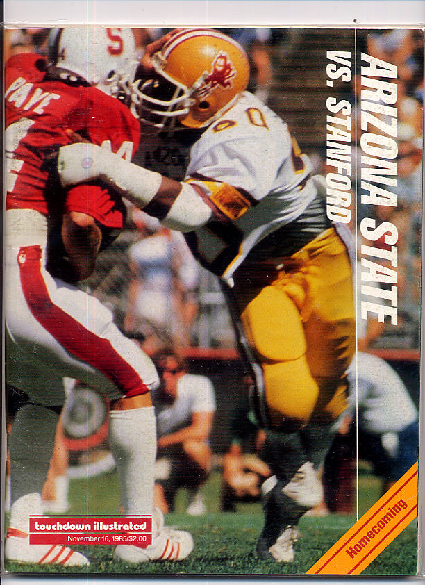 College Football Program: Arizona State Sun Devils vs. Stanford Cardinal (November 16, 1985)