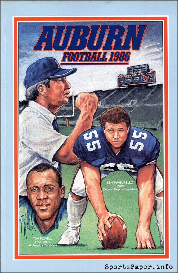 College Football Media Guide: Auburn Tigers (1986)