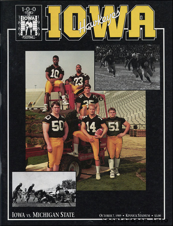 College Football Program: Iowa Hawkeyes vs. Michigan State Spartans (October 7, 1989)