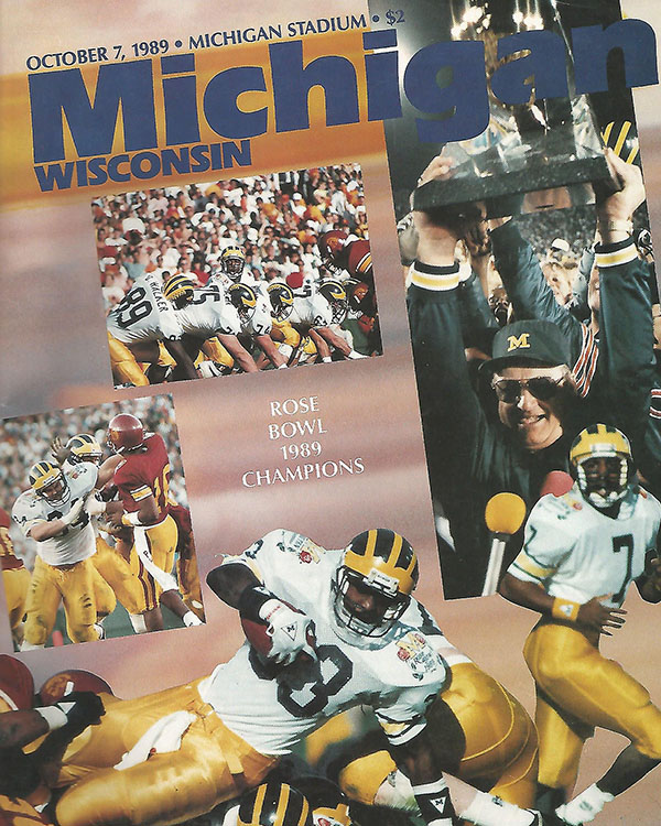 College Football Program: Michigan Wolverines vs. Wisconsin Badgers (October 7, 1989)