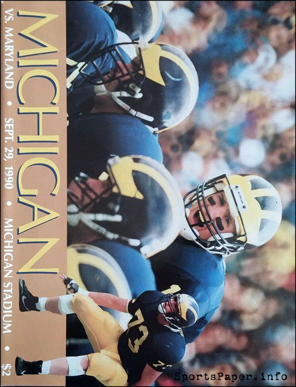 College Football Program: Michigan Wolverines vs. Maryland Terrapins (September 29, 1990)