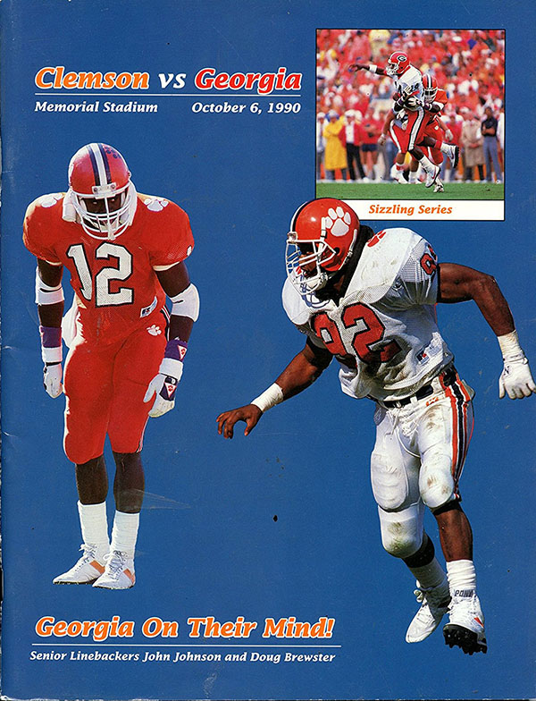 College Football Program: Clemson Tigers vs. Georgia Bulldogs (October 6, 1990)