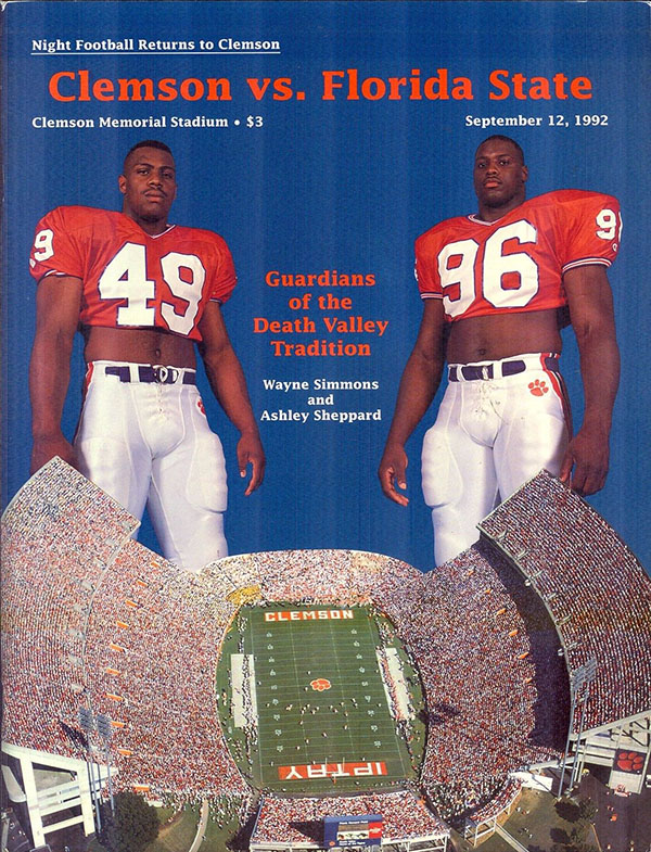 College Football Program: Clemson Tigers vs. Florida State Seminoles (September 12, 1992)