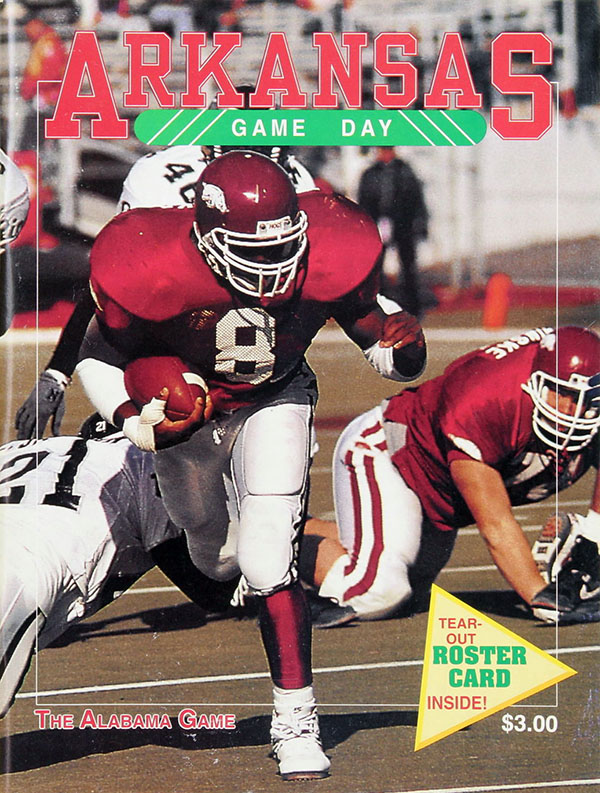 College Football Program: Arkansas Razorbacks vs. Alabama Crimson Tide (September 19, 1992)
