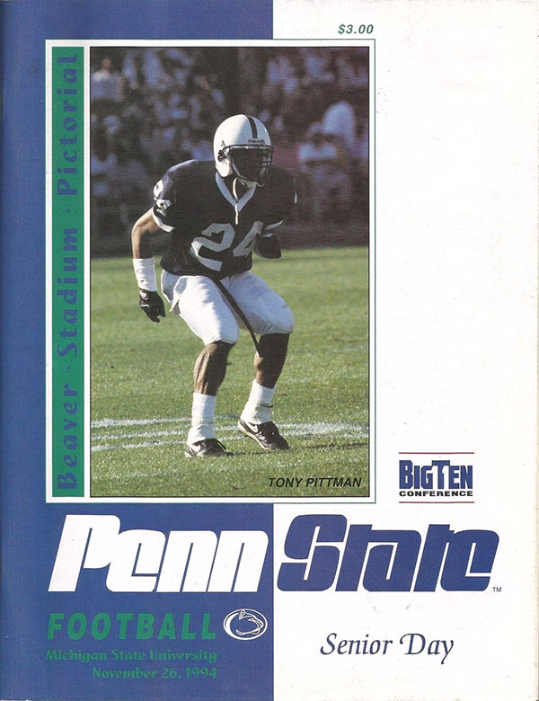 College Football Program: Penn State Nittany Lions vs. Michigan State Spartans (November 26, 1994)