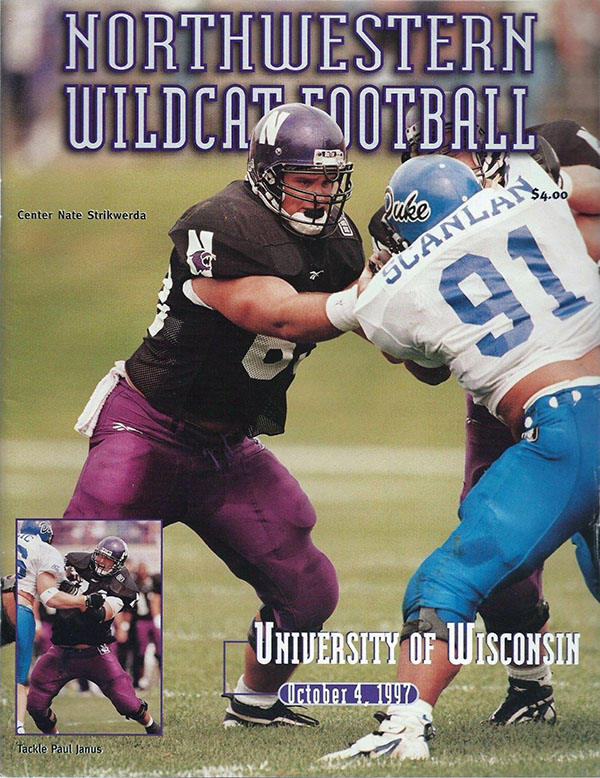 College Football Program: Northwestern Wildcats vs. Wisconsin Badgers (October 4, 1997)