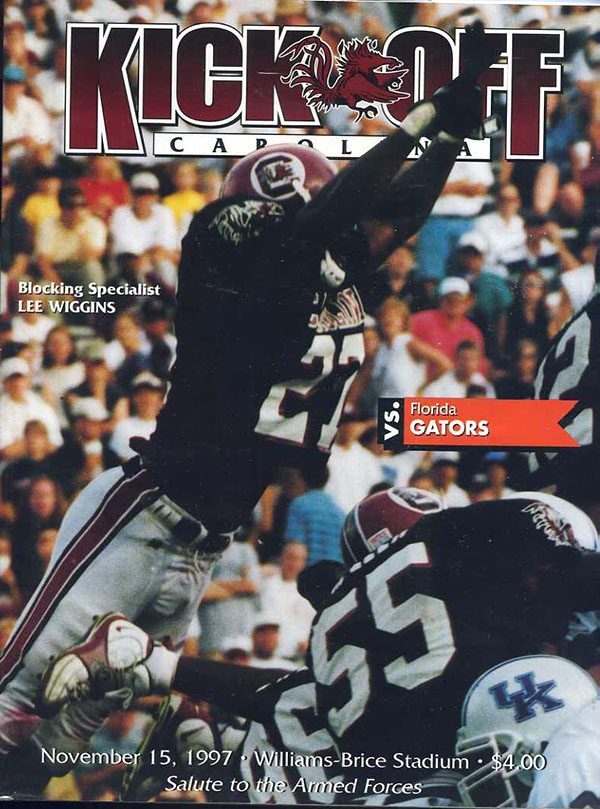 College Football Program: South Carolina Gamecocks vs. Florida Gators (November 15, 1997)