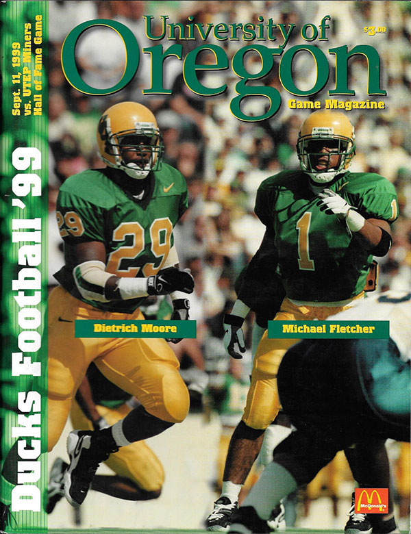 College Football Program: Oregon Ducks vs. UTEP Miners (September 11, 1999)