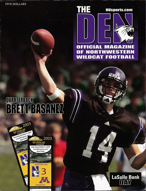 College Football Program: Northwestern Wildcats vs. Minnesota Golden Gophers (October 4, 2003)