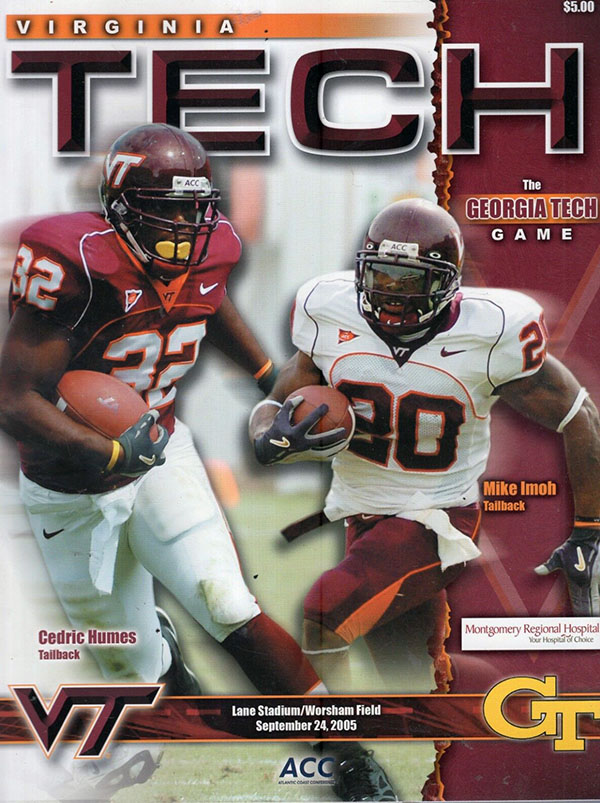 College Football Program: Virginia Tech Hokies vs. Georgia Tech Yellow Jackets (September 24, 2005)